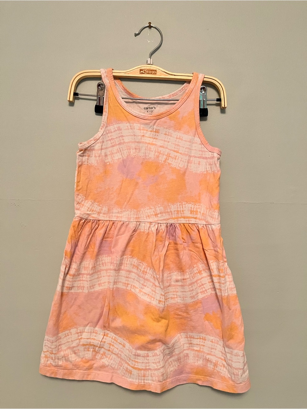 Carter's Pink & Orange Tie-Dye Tank Dress for Kids